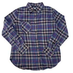 Anine Bing Plaid Flannel Multi Colored Button Down Shirt Size Small